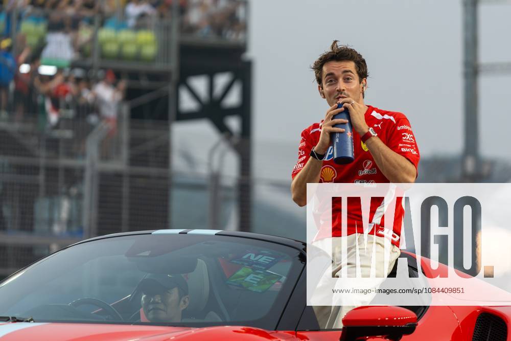 Charles Leclerc (MCO) (Scuderia Ferrari HP) at the drivers parade before the race of the Formula 1 Singapore Grand Prix 2026 at the Marina Bay Street Circuit. F1 2026: (Race) Singapore Grand Prix In Singapore, Singapore - 11 Oct 2026 - ZUMAs197 20261011_aaa_s197_112