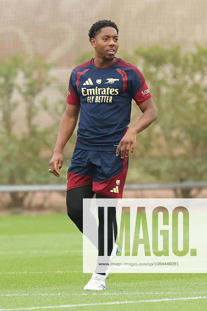 Arsenal Training & Media Conference, Champions League Myles Lewis-Skelly of Arsenal during the Arsenal training session at the Arsenal FC Training Centre, ahead of UEFA Champions League Matchday 2 v Lille, London Colney, England on 12 October 2026 Credit: Tiego Grenho Every Second Media Editorial use only. All images are copyright Every Second Media Limited. No images may be reproduced without prior permission.