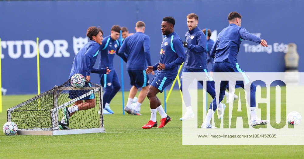 RB Leipzig - Training Champions League Leipzig, 12.10.2026, RB Akademie, UEFA Champions League , RB Leipzig - Abschlusstraining am Vortag von RBLeipzig v. PSV Eindhoven , Im Bild: Ridle Baku (mitte, RB Leipzig) ,