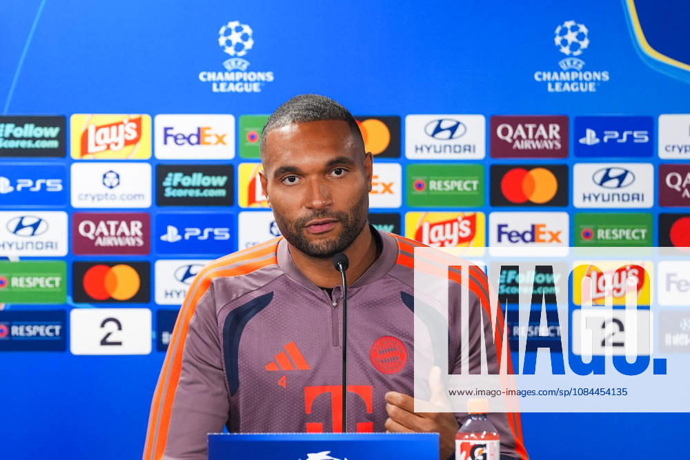 Soccer, Champions League 2026–2027, Viking, Bayern Munich, Stavanger, October 12, 2026: Bayern Munich’s Jonathan Tah during a press conference ahead of training at Lyse Arena in Stavanger, the day of the Champions League match between Viking and Bayern Munich. Photo: Lise Aserud, NTB, Stavanger, Norway. . RESTRICTED USE FOR BETTING COMPANIES