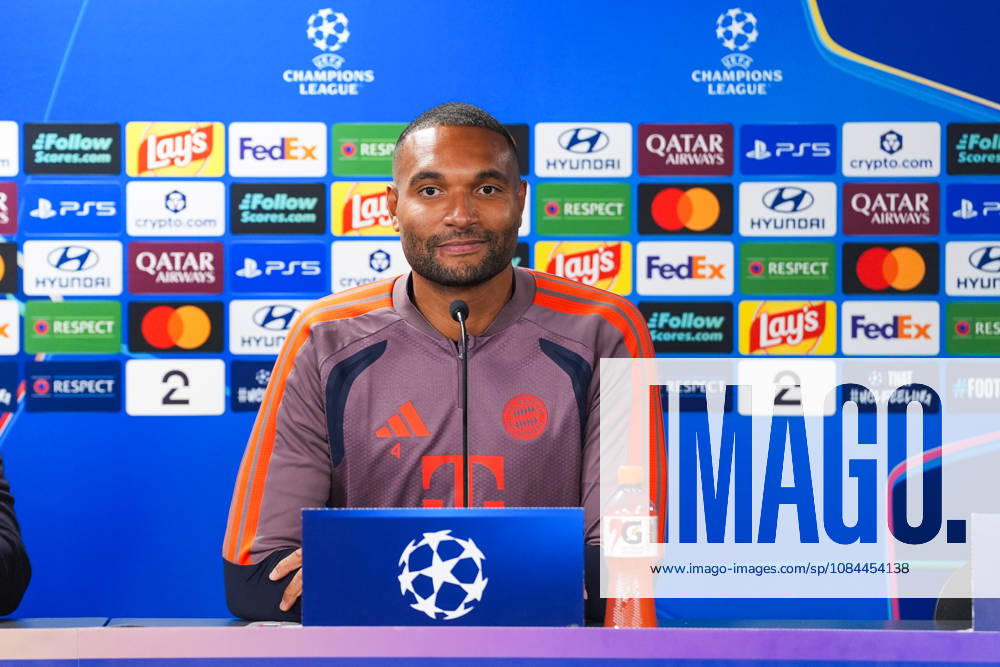 Soccer, Champions League 2026–2027, Viking, Bayern Munich, Stavanger, October 12, 2026: Bayern Munich’s Jonathan Tah during a press conference ahead of training at Lyse Arena in Stavanger, the day of the Champions League match between Viking and Bayern Munich. Photo: Lise Aserud, NTB, Stavanger, Norway. . RESTRICTED USE FOR BETTING COMPANIES