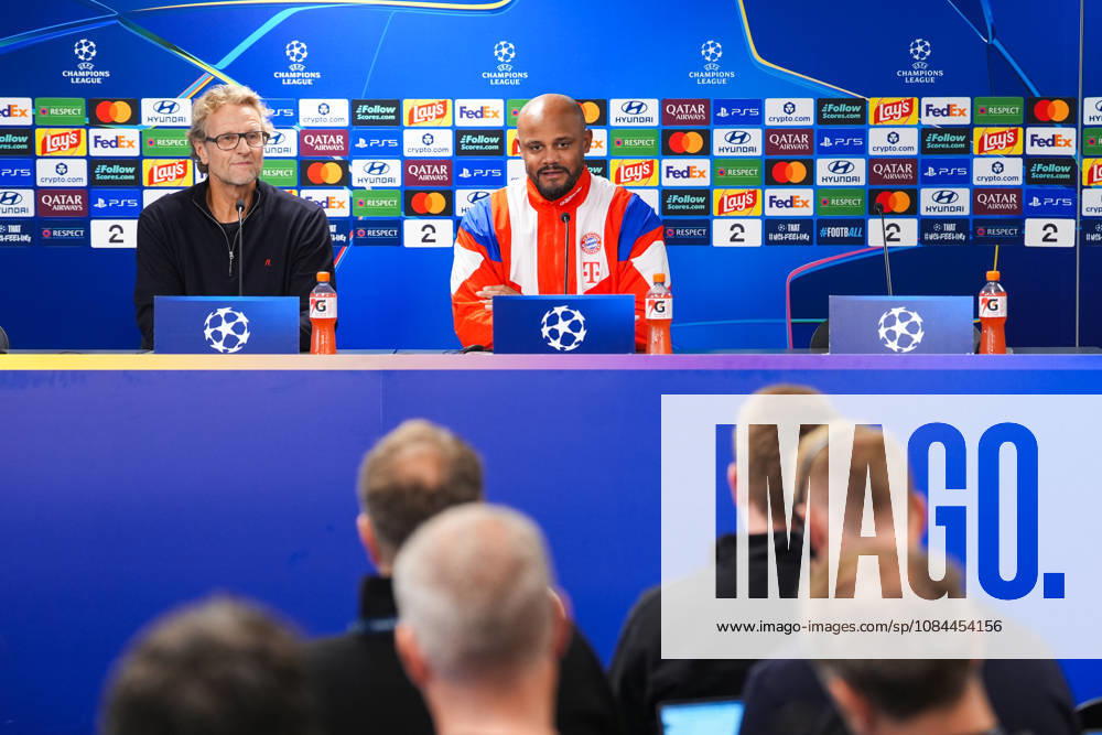 Soccer, Champions League 2026–2027, Viking, Bayern Munich, Stavanger, October 12, 2026. Bayern Munich coach Vincent Kompany during a press conference following a training session at Lyse Arena in Stavanger, the day of the Champions League match between Viking and Bayern Munich. Photo: Lise Aserud, NTB, Stavanger, Norway. . RESTRICTED USE FOR BETTING COMPANIES
