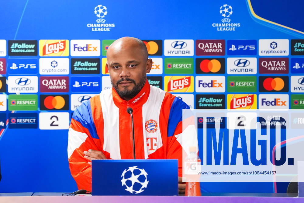 Soccer, Champions League 2026–2027, Viking, Bayern Munich, Stavanger, October 12, 2026. Bayern Munich coach Vincent Kompany during a press conference following a training session at Lyse Arena in Stavanger, the day of the Champions League match between Viking and Bayern Munich. Photo: Lise Aserud, NTB, Stavanger, Norway. . RESTRICTED USE FOR BETTING COMPANIES