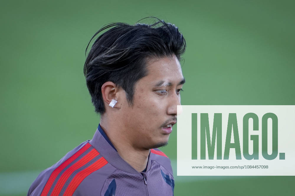 Soccer, Champions League 2026–2027, Viking, Bayern Munich, Stavanger, October 12, 2026: Bayern Munich s Hiroki Ito trains at Lyse Arena in Stavanger, the day before the Champions League match between Viking and Bayern Munich. Photo: Lise Aserud, NTB, Stavanger, Norway. . RESTRICTED USE FOR BETTING COMPANIES.