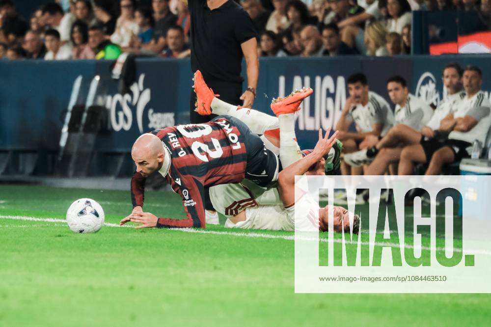 ESP: LaLiga EA Sports UD Levante v Sevilla FC Oriol Rey of Levante and Robert Ure of Sevilla during LaLiga EA Sports, between UD Levante v Sevilla CF played at Ciudad de Valencia Stadium in Valencia on October 12, 2026 in Spain; Valencia Spain Futbol