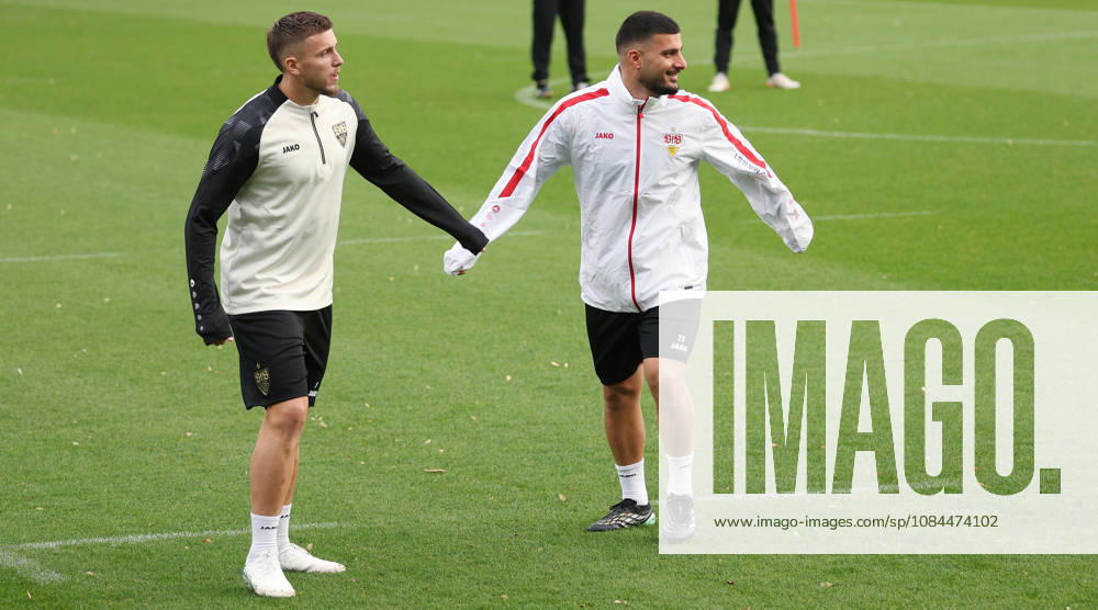 2026.10.13, Deutschland, Stuttgart, Fußball VfB Stuttgart Training, v.l. Ermedin Demirovic, Deniz Undav
