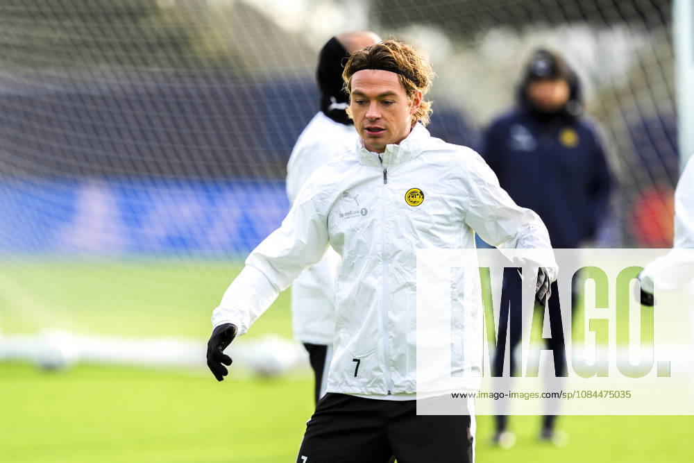 Soccer, Champions League 2026–2027, Bodo Glimt, Borussia Dortmund, Bodo, October 13, 2026: Patrick Berg and the Bodo Glimt team train at Aspmyra Stadium, the day of the Champions League match between Bodo Glimt and Borussia Dortmund. Photo: Terje Pedersen, NTB, Bodo, Norway. . RESTRICTED USE FOR BETTING COMPANIES.
