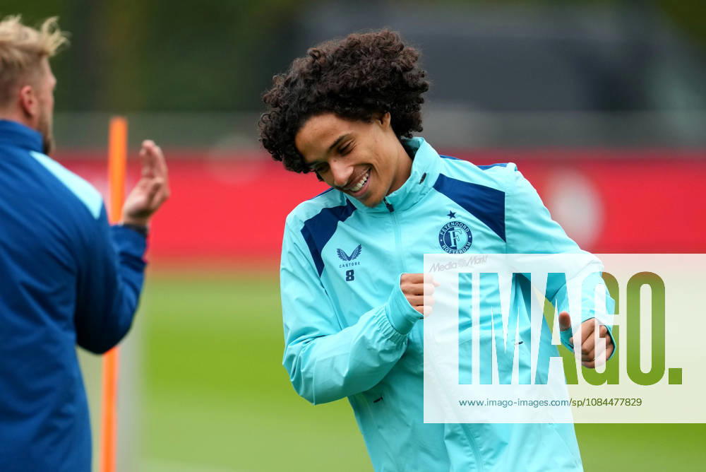 Training Champions League Feyenoord Rotterdam 2026 2027 Rotterdam - Gjivai Zechiel of Feyenoord Rotterdam shares a laugh during a training before the Champions League match against Como 1907. The training is set at Trainingscomplex 1908 on 13 October 2026 in Rotterdam, Netherlands. (Hero Images Yannick Verhoeven)