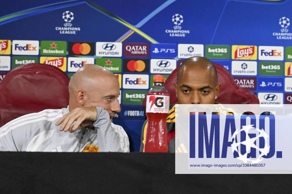 IPA89631935 - Donyell Malen of Roma during the 2026-2027 UEFA Champions League match between AS Roma and Real Madrid, at the press conference, PK, Pressekonferenz and pre-match training session at the Trigoria Training Center on October 13, 2026, in Rome, Rome. during the AS Roma press conference for the UEFA Champions League soccer match in Rome, Italy, on October 13, 2026