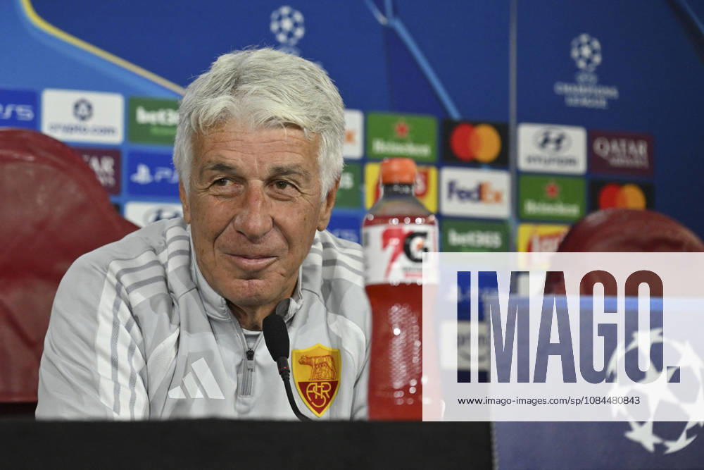 SOCCER - UEFA Champions League - AS Roma - press conference, PK, Pressekonferenz Photo by IPA ABACAPRESS.COM89631939 - Gian Piero Gasperini, head coach of AS Roma, during the 2026–2027 UEFA Champions League match between AS Roma and Real Madrid, at the press conference and pre-match training session at the Trigoria Training Center on October 13, 2026, in Rome, Rome. During the AS Roma press conference for the UEFA Champions League soccer match in Rome, Italy, on October 13, 2026 Roma Italy
