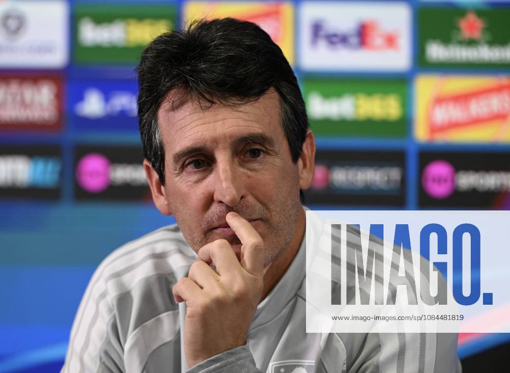 Aston Villa v Fenerbahce - UEFA Champions League TAMWORTH, UNITED KINGDOM - OCTOBER 13: Head coach of Aston Villa Unai Emery holds a press conference, PK, Pressekonferenz ahead of the UEFA Champions League second matchday against Fenerbahce at the Bodymoor Heath Training Ground, in Tamworth, United Kingdom on October 13, 2026. Rasid Necati Aslim Anadolu Tamworth United Kingdom. Editorial use only. Please get in touch for any other usage.