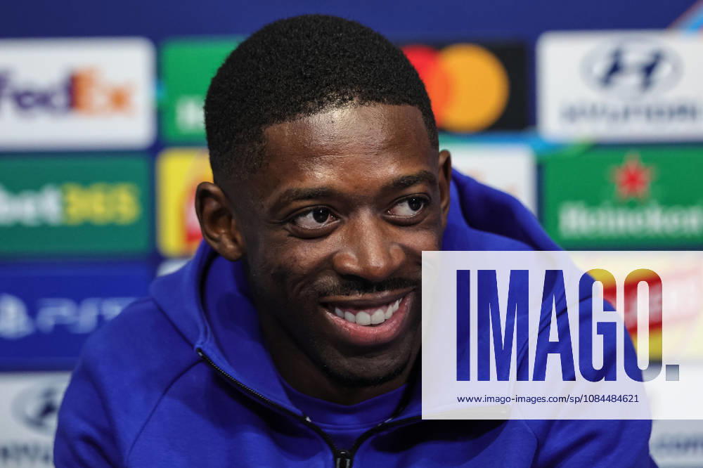 UEFA Champions League press conference, PK, Pressekonferenz and open training Matchday 2 of 8 Manchester City v Paris Saint-Germain Ousmane Dembele of Paris Saint-Germain speaks during the UEFA Champions League press conference and open training Matchday 2 of 8 Manchester City vs Paris Saint-Germain at City Football Academy, Manchester, United Kingdom on 13 October 2026 (Photo by Mark Cosgrove News Images) Manchester City Football Academy Greater Manchester United, ManU Kingdom