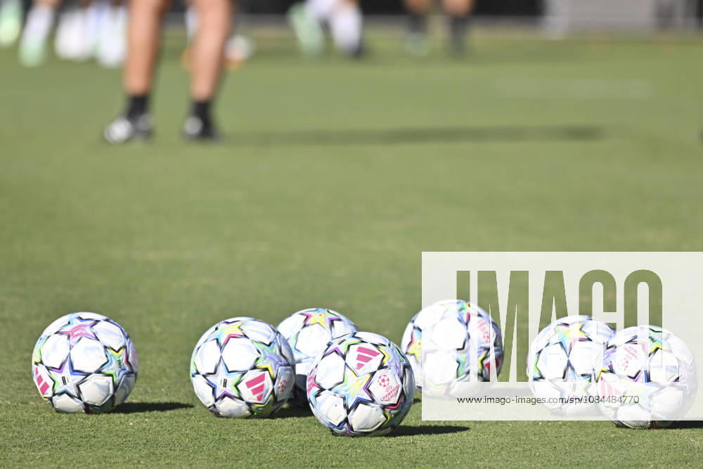 IPA89639255 - The Ball of the Match during the UEFA Champions League soccer match between AS Roma and Real Madrid, as well as the press conference, PK, Pressekonferenz and training session at the Trigoria Training Center on October 13, 2026, in Rome, Italy. During the AS Roma press conference for the UEFA Champions League soccer match in Rome, Italy, on October 13, 2026
