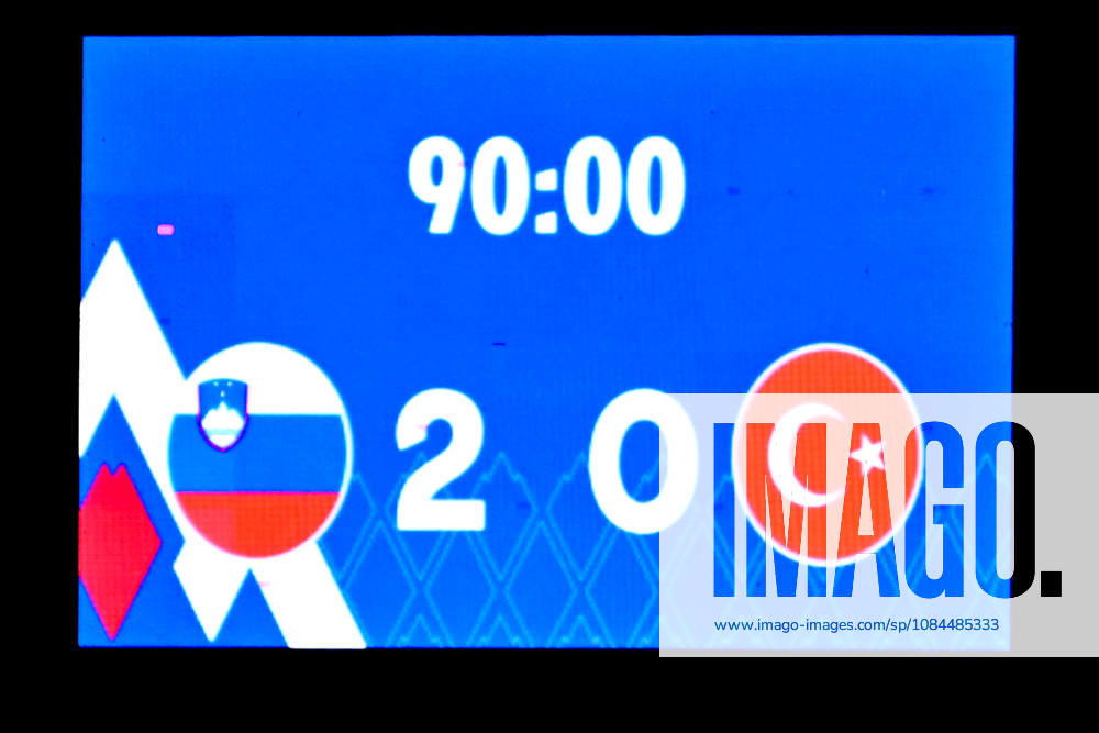 Final score after the UEFA Women’s European Qualifiers for 2027 World Cup Play-offs Round 1, 2nd leg match between Slovenia and Turkey at Sports Park Domzale, Domzale on October 13, 2026 in Domzale, Slovenia. (Photo by Igor Kupljenik Sports Press Photo).