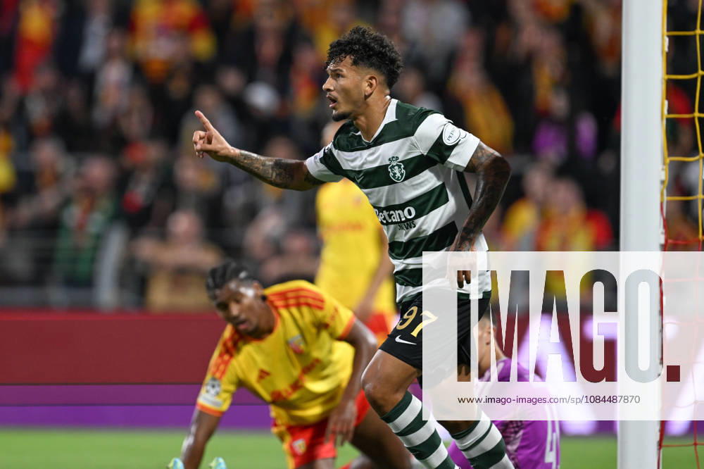 RC Lens vs Sporting CP Luis Suarez (97) of Sporting CP celebrates after scoring the 0-1 goal during the Uefa Champions League matchday 2 game in the League phase in season 2026 - 2027 between Racing Club de Lens and Sporting CP Lisbon on October 13 , 2026 in Lens, France. (Photo by David Catry Sportpix) Lens Stade Bollaert Delelis France
