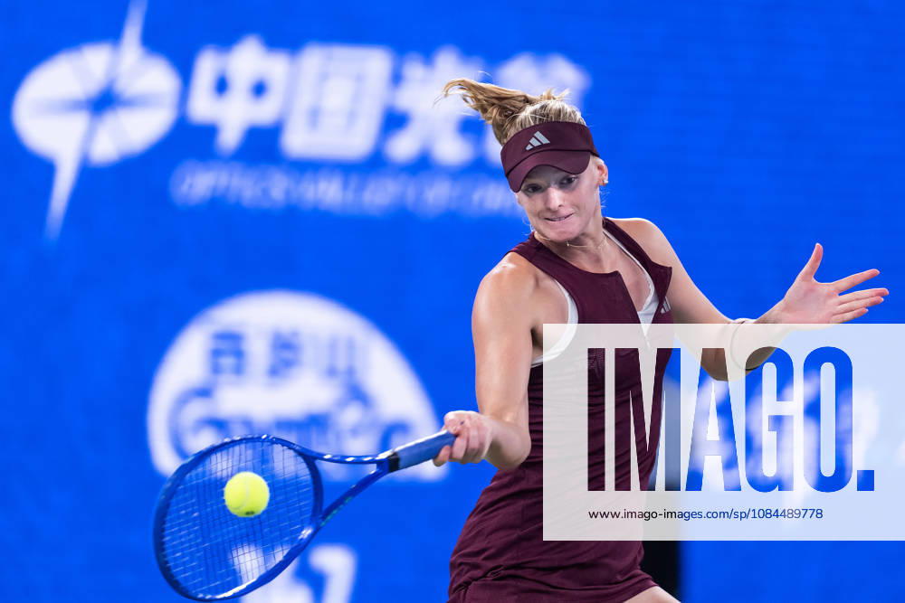 American tennis player Ashlyn Krueger, seen in action during the Wuhan Open final match played at the Optics Valley International Tennis Center against Chinese tennis player Shuai Zhang (Not in picture) in Wuhan. Ashlyn Krueger defeated Shuai Zhang with a score of 6-3, 6-0. 2026 WTA, Tennis Damen Wuhan Open: Ashlyn Krueger - Shuai Zhang In Wuhan, China - 13 Oct 2026 - ZUMAs197 20261013_aaa_s197_156