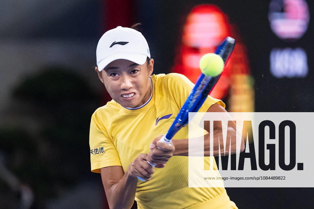 Chinese tennis player Shuai Zhang, seen in action during the Wuhan Open final match played at the Optics Valley International Tennis Center against American tennis player Ashlyn Krueger (Not in picture) in Wuhan. Ashlyn Krueger defeated Shuai Zhang with a score of 6-3, 6-0. 2026 WTA, Tennis Damen Wuhan Open: Ashlyn Krueger - Shuai Zhang In Wuhan, China - 13 Oct 2026 - ZUMAs197 20261013_aaa_s197_161