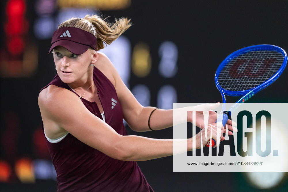 American tennis player Ashlyn Krueger, seen in action during the Wuhan Open final match played at the Optics Valley International Tennis Center against Chinese tennis player Shuai Zhang (Not in picture) in Wuhan. Ashlyn Krueger defeated Shuai Zhang with a score of 6-3, 6-0. 2026 WTA, Tennis Damen Wuhan Open: Ashlyn Krueger - Shuai Zhang In Wuhan, China - 13 Oct 2026 - ZUMAs197 20261013_aaa_s197_165