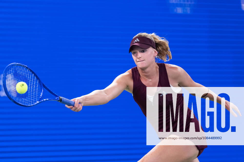 American tennis player Ashlyn Krueger, seen in action during the Wuhan Open final match played at the Optics Valley International Tennis Center against Chinese tennis player Shuai Zhang (Not in picture) in Wuhan. Ashlyn Krueger defeated Shuai Zhang with a score of 6-3, 6-0. 2026 WTA, Tennis Damen Wuhan Open: Ashlyn Krueger - Shuai Zhang In Wuhan, China - 13 Oct 2026 - ZUMAs197 20261013_aaa_s197_180