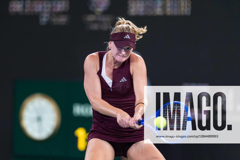 American tennis player Ashlyn Krueger, seen in action during the Wuhan Open final match played at the Optics Valley International Tennis Center against Chinese tennis player Shuai Zhang (Not in picture) in Wuhan. Ashlyn Krueger defeated Shuai Zhang with a score of 6-3, 6-0. 2026 WTA, Tennis Damen Wuhan Open: Ashlyn Krueger - Shuai Zhang In Wuhan, China - 13 Oct 2026 - ZUMAs197 20261013_aaa_s197_185