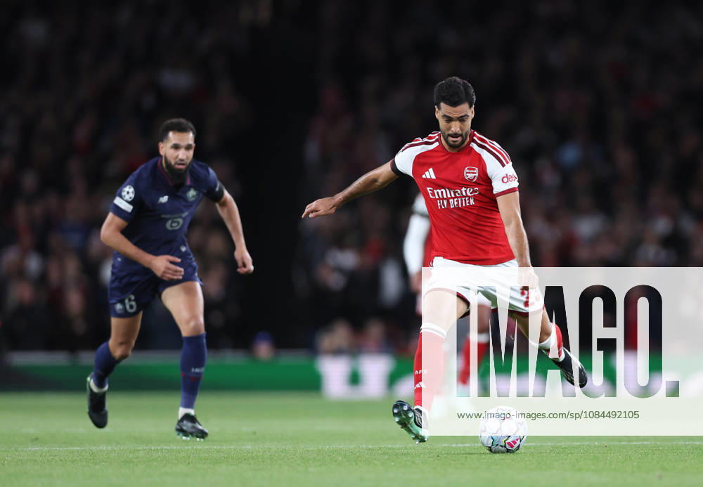 London, England, 13th October 2026. Mikel Merino of Arsenal in action during the Arsenal vs LOSC Lille UEFA Champions League match at the Emirates Stadium, London. Picture credit should read: David Klein Sportimage . SPI_026_DK_Arsenal_Lille SPI-5065-0027