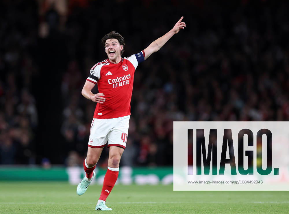 London, England, 13th October 2026. Declan Rice of Arsenal during the Arsenal vs LOSC Lille UEFA Champions League match at the Emirates Stadium, London. Picture credit should read: David Klein Sportimage . SPI_031_DK_Arsenal_Lille SPI-5065-0032