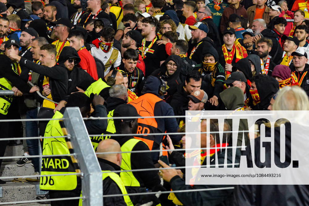 Echauffourées en fin de match entre les supporters Lensois et Portugais