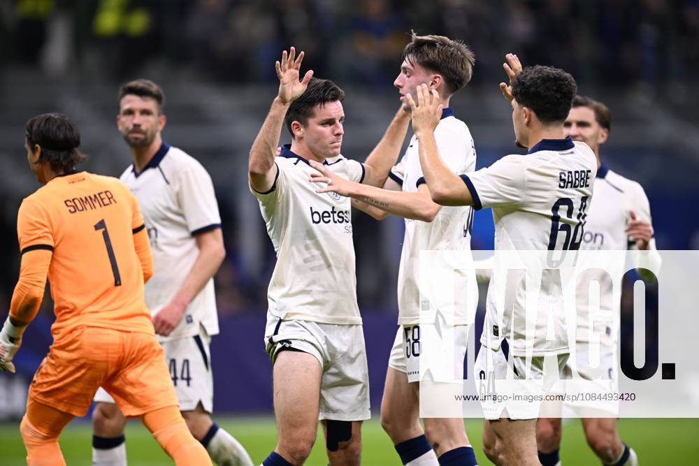 Inter Milan v Club Brugge - UEFA Champions League MILAN, ITALY - OCTOBER 13 : Vetlesen Hugo midfielder of Club Brugge during the UEFA Champions League 2026 27 League Phase matchday 2 match between Inter Milan and Club Brugge on October 13, 2026 in Milan, Italy, 13 10 2026 Milan Italy