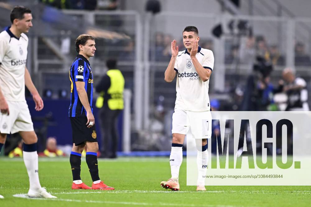 Inter Milan v Club Brugge - UEFA Champions League MILAN, ITALY - OCTOBER 13 : Tresoldi Nicolo forward of Club Brugge celebrating scoring a goal during the UEFA Champions League 2026 27 League Phase matchday 2 match between Inter Milan and Club Brugge on October 13, 2026 in Milan, Italy, 13 10 2026 Milan Italy