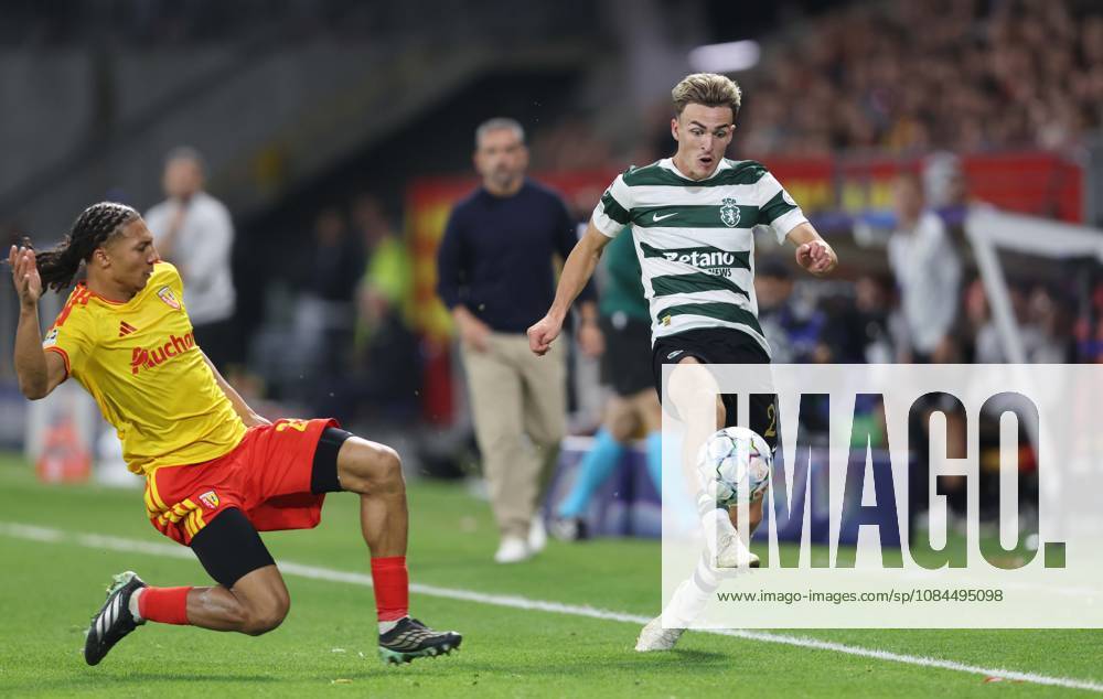 UEFA Champions League - RC Lens v Sporting Club de Portugal LENS, FRANCE, OCTOBER 13: Jesse Derry of Sporting CP on the ball during the UEFA Champions League 2026 27 League Phase MD2 match between RC Lens and Sporting Club de Portugal at Stade Bollaert-Delelis on October 13, 2026 in Lens, France. (Photo by Daniel Weir) Lens Stade Bollaert-Delelis France