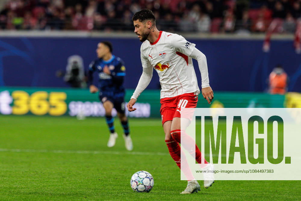 GER, Fussball, Herren, UEFA Chempionsleague 2026 2027, RB Leipzig vs. PSV Eindhoven RÃ mulo Cardoso Romulo Cardoso (RB Leipzig 40) Einzelaktion Aktion Leipzig Red Bull Arena Sachsen Deutschland