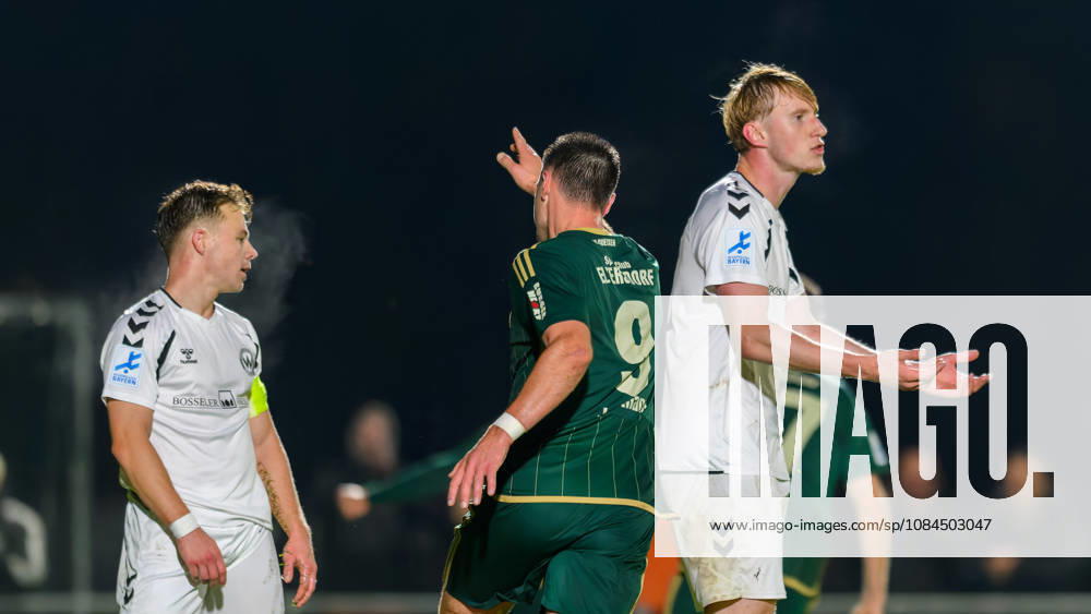 Fussball - Saison 2026 2027 - Regionalliga Bayern - 14. Spieltag: SC Eltersdorf - SV Wacker Burghausen - JoTe - - Jannis Turtschan (23, SV Wacker Burghausen ) Yannik Jassmann (9, SC Eltersdorf ) Luca Lechner (13, SV Wacker Burghausen )