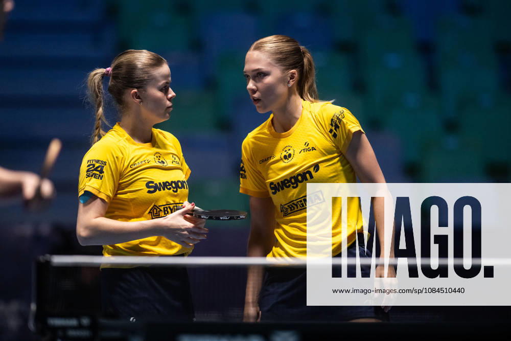 Filippa Bergand and Christina Källberg of Sweden during day 4 of the European Table tennis, Tischtennis Championship on October 14, 2026 in Ljubljana. Photo: Martin Metelko BILDBYRÅN COP 362 ME0001 bordtennis table tennis pingis 2026 european table tennis championship bordtennis-em em 4 bbeng