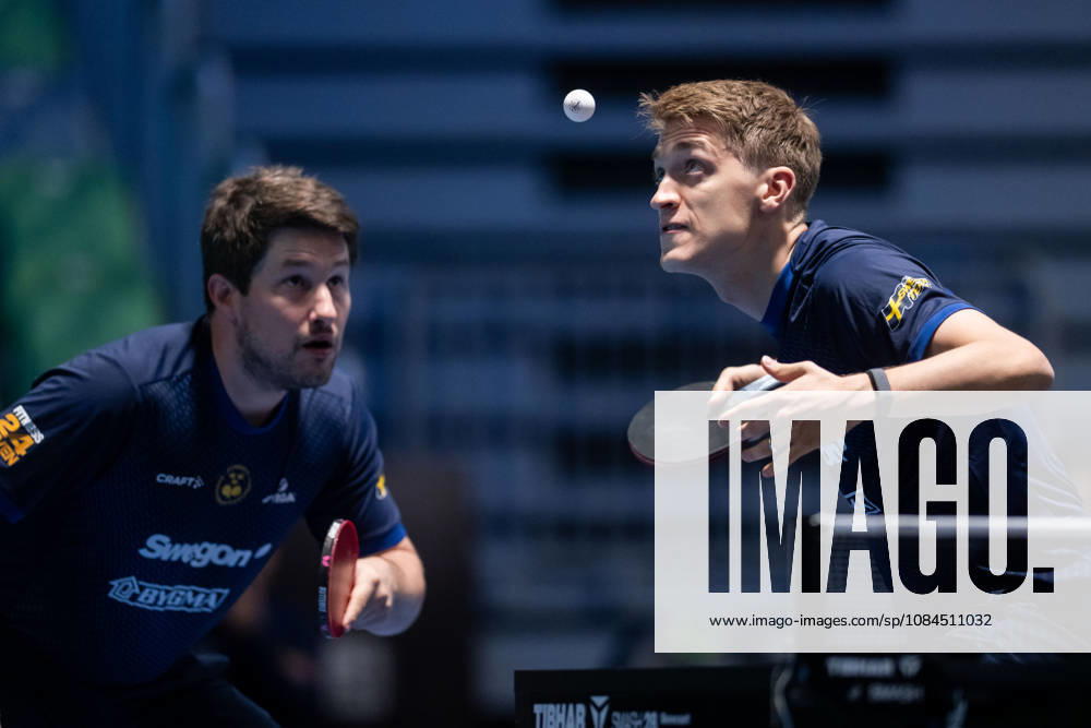 Kristian Karlsson and Anton Källberg of Sweden during day 4 of the European Table tennis, Tischtennis Championship on October 14, 2026 in Ljubljana. Photo: Martin Metelko BILDBYRÅN COP 362 ME0001 bordtennis table tennis pingis 2026 european table tennis championship bordtennis-em em 4 bbeng