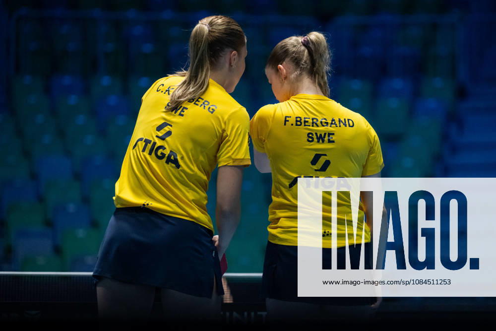Christina Källberg and Filippa Bergand of Sweden during day 4 of the European Table tennis, Tischtennis Championship on October 14, 2026 in Ljubljana. Photo: Martin Metelko BILDBYRÅN COP 362 ME0001 bordtennis table tennis pingis 2026 european table tennis championship bordtennis-em em 4 bbeng