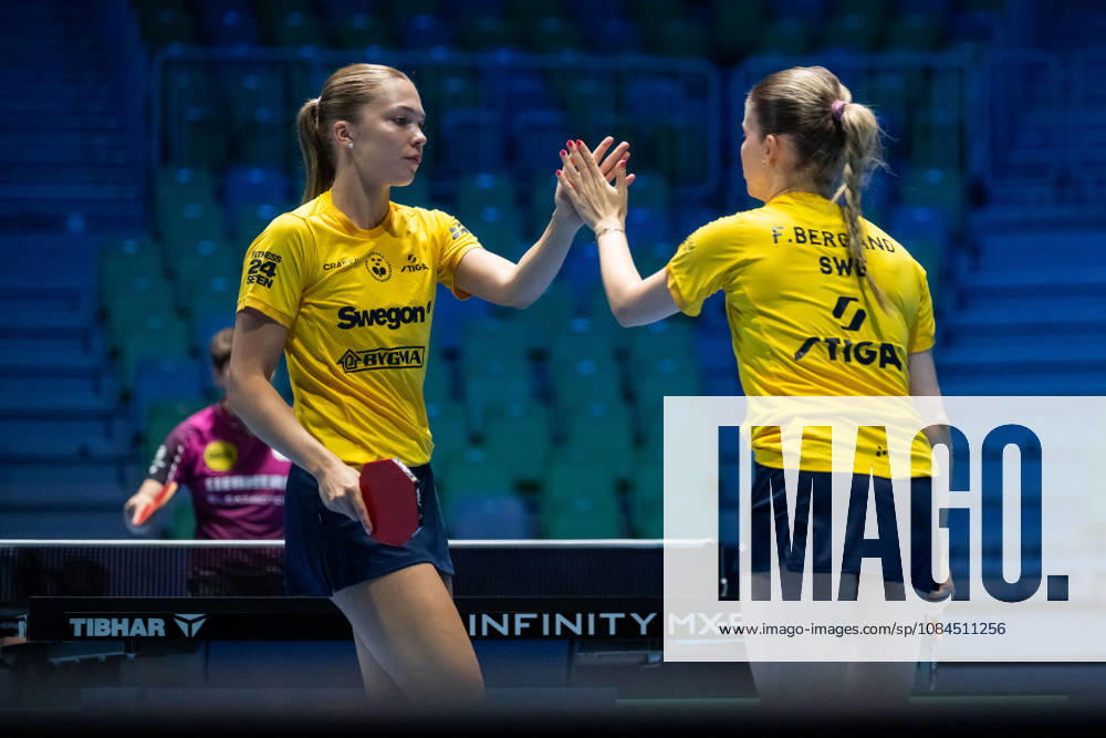 Christina Källberg and Filippa Bergand of Sweden during day 4 of the European Table tennis, Tischtennis Championship on October 14, 2026 in Ljubljana. Photo: Martin Metelko BILDBYRÅN COP 362 ME0001 bordtennis table tennis pingis 2026 european table tennis championship bordtennis-em em 4 bbeng
