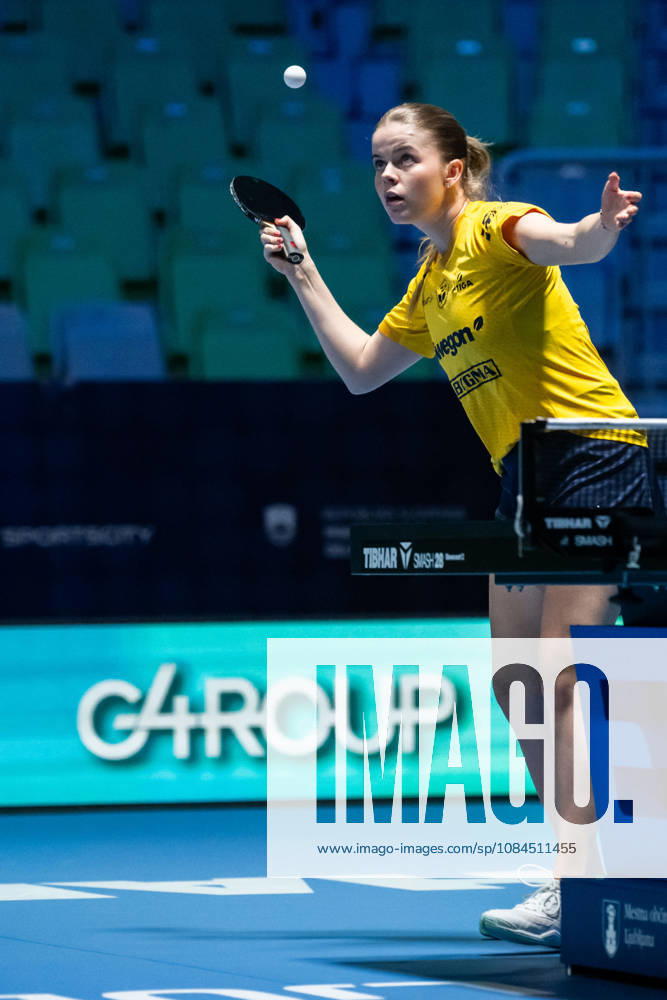 Filippa Bergand of Sweden during day 4 of the European Table tennis, Tischtennis Championship on October 14, 2026 in Ljubljana. Photo: Martin Metelko BILDBYRÅN COP 362 ME0001 bordtennis table tennis pingis 2026 european table tennis championship bordtennis-em em 4 bbeng