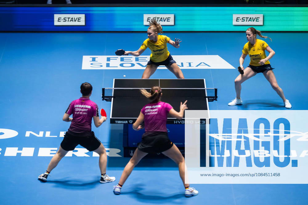 Christina Källberg and Filippa Bergand of Sweden during day 4 of the European Table tennis, Tischtennis Championship on October 14, 2026 in Ljubljana. Photo: Martin Metelko BILDBYRÅN COP 362 ME0001 bordtennis table tennis pingis 2026 european table tennis championship bordtennis-em em 4 bbeng