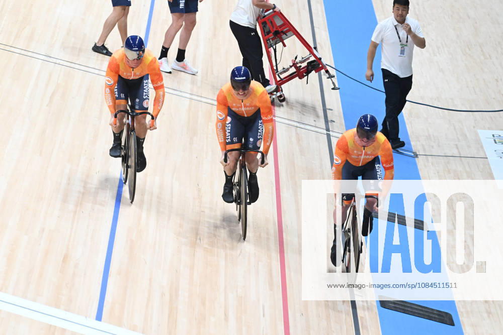 World Championships Elite Track; Giornata 01; 2026, Olanda; Hoogland, Jeffrey; Lavreysen, Harrie; Van Den Berg, Roy; Shanghai - Velodromo;