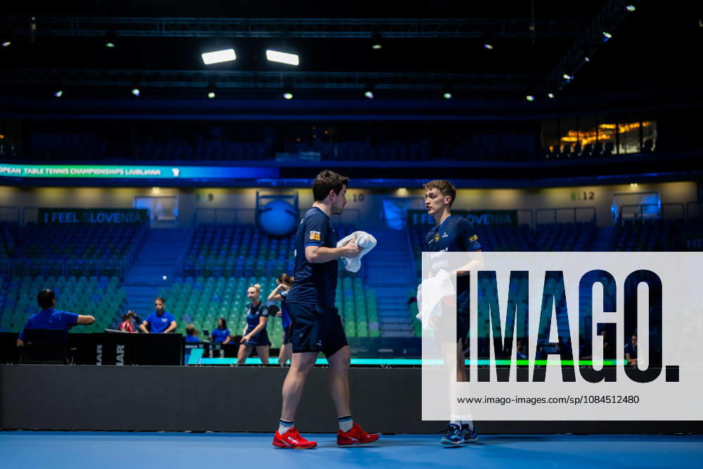 Kristian Karlsson and Anton Källberg of Sweden during day 4 of the European Table tennis, Tischtennis Championship on October 14, 2026 in Ljubljana. Photo: Martin Metelko BILDBYRÅN COP 362 ME0001 bordtennis table tennis pingis 2026 european table tennis championship bordtennis-em em 4 bbeng