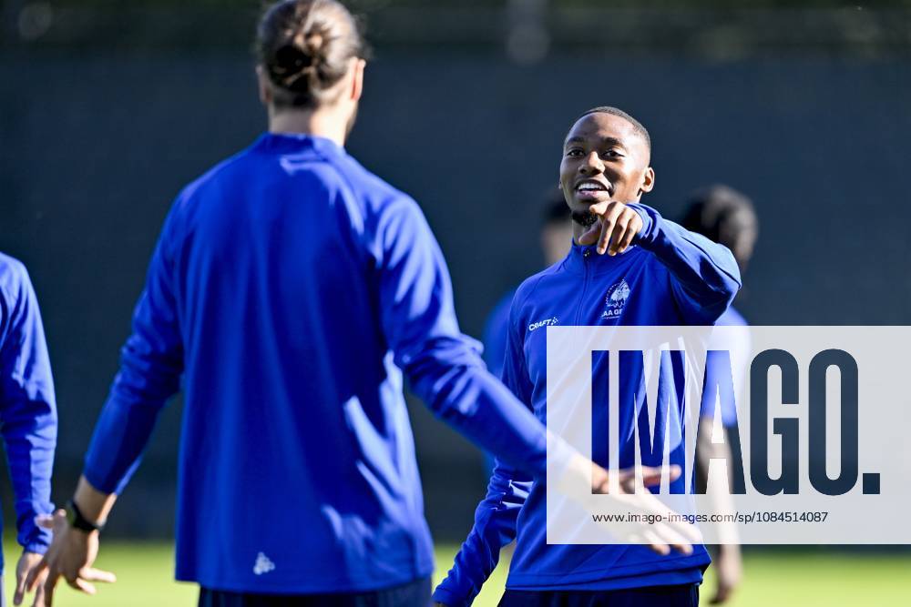 KAA Gent v AGF Aarhus - UEFA Conference League Media Activities 14 10 2026 GENT, BELGIUM - OCTOBER 14 : Balikwisha Michel-Ange forward of KAA Gent pictured during a training session ahead of the UEFA Conference League 2026 27 League Phase matchday 1 match between KAA Gent and AGF Aarhus on October 14, 2026 in Gent, Belgium, 14 10 2026 Gent Belgium