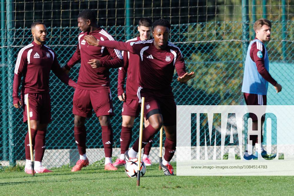 Anderlecht s Marco Kana pictured in action during a training session of Belgian soccer team RSC Anderlecht, Wednesday 14 October 2026 in Brussels. The team is preparing for the second match of the UEFA Europa League league phase against Croatian GNK Dinamo Zagreb tomorrow. KURTxDESPLENTER x189777766x
