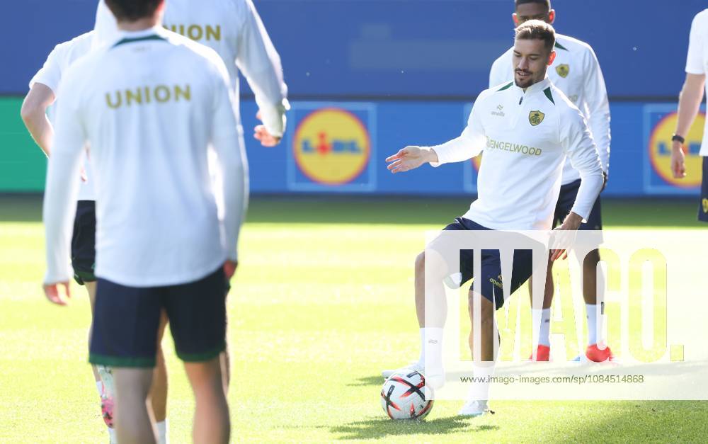 Unions Darius Olaru pictured during a training session of Belgian soccer team Royale Union Saint-Gilloise, Wednesday 14 October 2026 in Leuven. The team is preparing for the 2nd match of the UEFA Europa League league phase against Spanish Real Sociedad tomorrow. VIRGINIExLEFOUR x189778600x