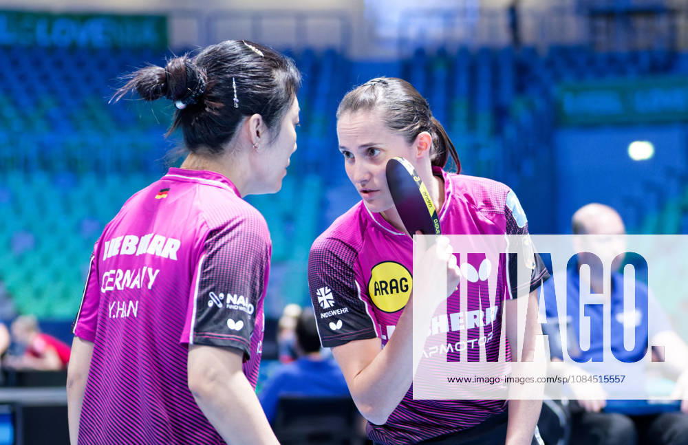 Sabine Winter TSV Dachau-Ying Han KTS Tarnobrzeg Germany (foto-ms4578bA) bei den Tischtennis-Europameisterschaften in Ljubljana, Slowenien LJUBLJANA, SLOWENIEN - 14. OKTOBER 2026: Sabine Winter TSV Dachau-Ying Han KTS Tarnobrzeg Germany (foto-ms4578bA) erreichen im Doppel das Viertelfinale bei den Tischtennis-Europameisterschaften in der Stozice Arena, Ljubljana, Slowenien Ljubljana Stozice Arena Slovenia