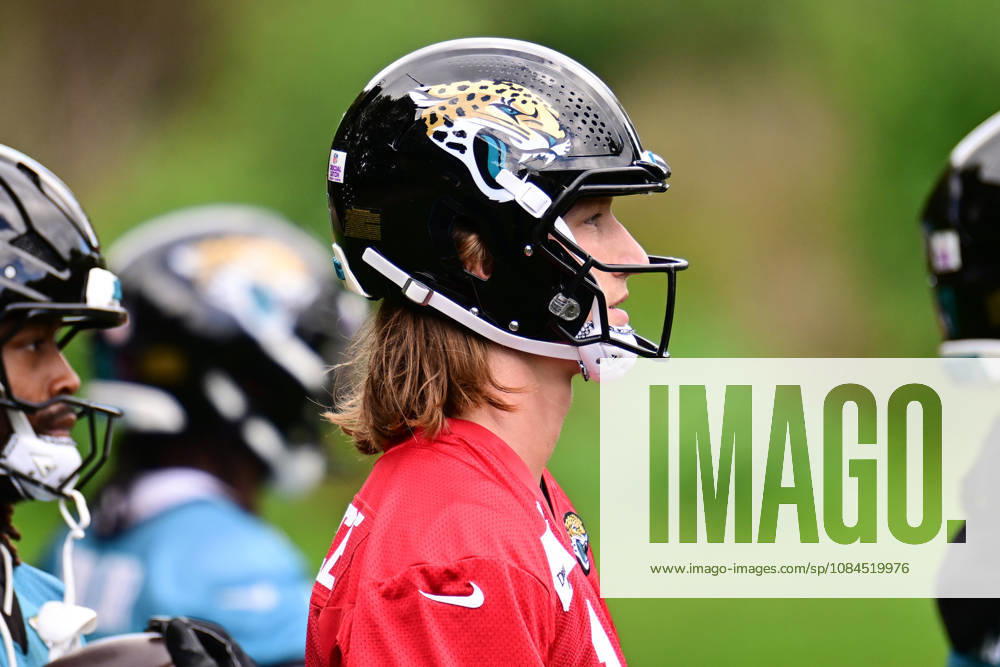 Jacksonville Jaguars, Press and Training Jacksonville Jaguars quarterback Trevor Lawrence (16) during the press conference, PK, Pressekonferenz practise session for Jacksonville Jaguars at the Grove Hotel, Chandler s Cross, UK on 14 October 2026. Chandler s Cross Grove Hotel Hertfordshire UK Editorial use only ,