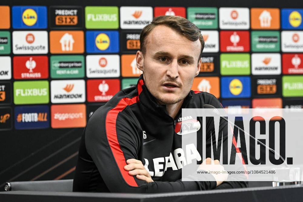 ALKMAAR - Peer Koopmeiners of AZ Alkmaar during a press conference, PK, Pressekonferenz the day before the Europa League match between AZ Alkmaar and Hapoel Beer-Sheva at the AFAS Stadium, on October 14, 2026 in Alkmaar, the Netherlands. OLAF KRAAK ANP ANPxSportx IVx 572421974 originalFilename: 572421974