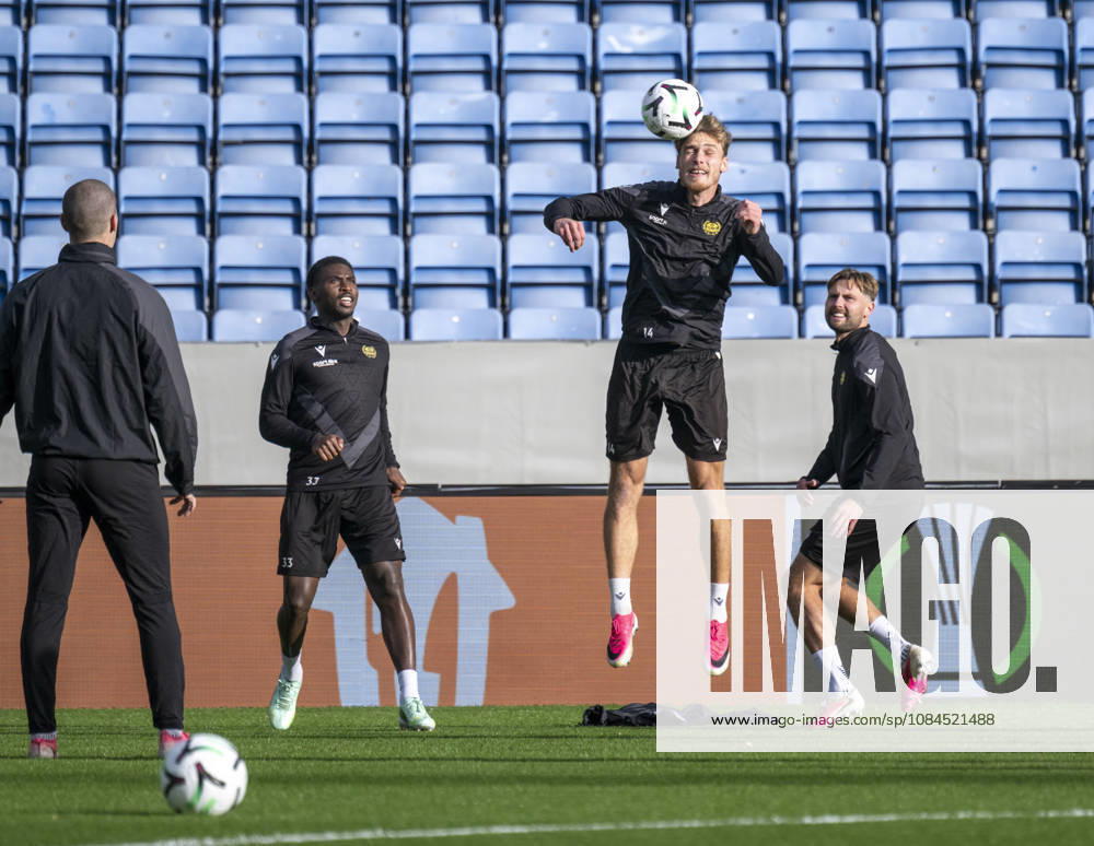 HELSINGBORG 2026-10-14 Mjällby AIF s Villiam Granath nods at training at Olympia in Helsingborg on Wednesday ahead of the UEFA Conference League match against Inter Club d Escaldes. HELSINGBORG SWEDEN