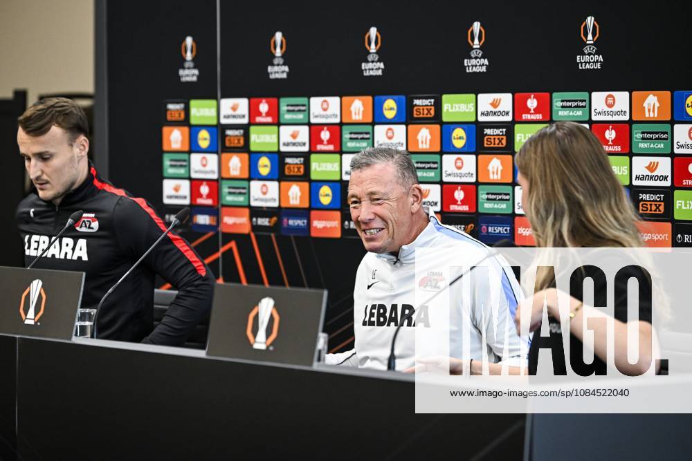 ALKMAAR - AZ Alkmaar coach Lee-Roy Echteld during a press conference, PK, Pressekonferenz the day before the Europa League match between AZ Alkmaar and Hapoel Beer-Sheva at the AFAS Stadium, on October 14, 2026 in Alkmaar, the Netherlands. OLAF KRAAK ANP ANPxSportx IVx 572424047 originalFilename: 572424047