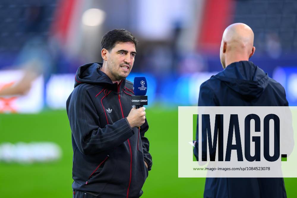 SOCCER - UEFA CL, LASK vs Liverpool LINZ,AUSTRIA,14.OCT.26 - SOCCER - UEFA Champions League, Linzer ASK vs Liverpool FC. Image shows head coach Andoni Iraola (Liverpool) during an interview. GEPAxpictures xChristianxMoser