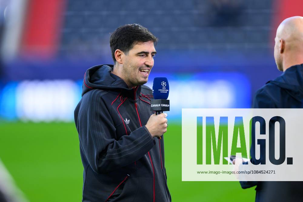 SOCCER - UEFA CL, LASK vs Liverpool LINZ,AUSTRIA,14.OCT.26 - SOCCER - UEFA Champions League, Linzer ASK vs Liverpool FC. Image shows head coach Andoni Iraola (Liverpool) during an interview. GEPAxpictures xChristianxMoser